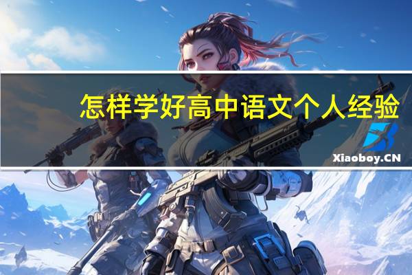 怎样学好高中语文个人经验