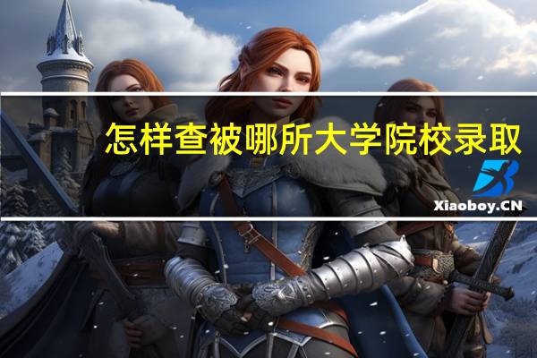 怎样查被哪所大学院校录取