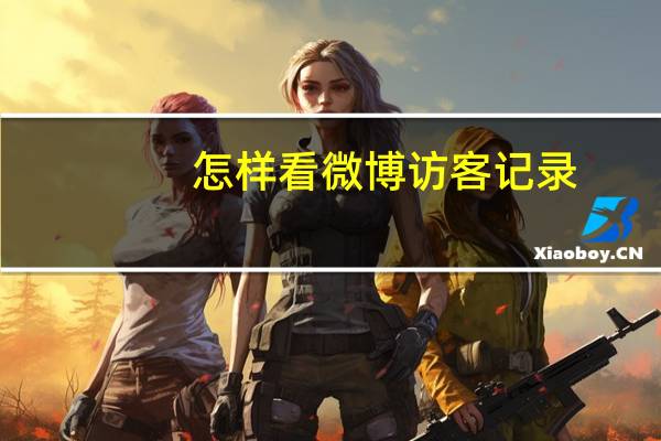 怎样看微博访客记录
