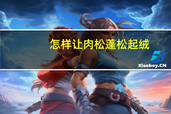 怎样让肉松蓬松起绒