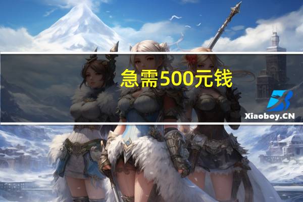 急需500元钱,怎么办