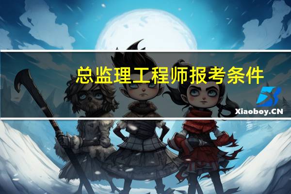 总监理工程师报考条件