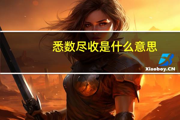 悉数尽收是什么意思