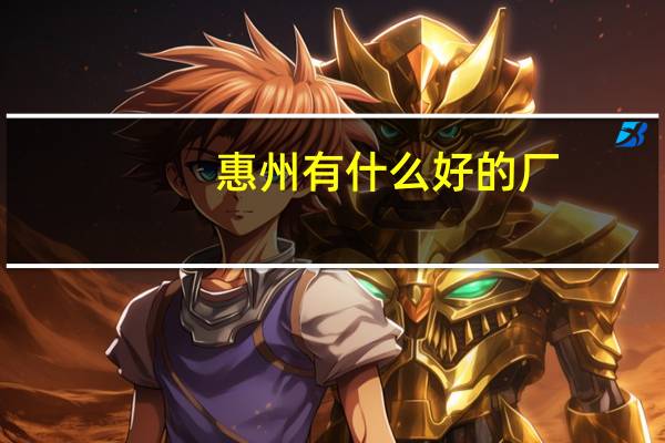 惠州有什么好的厂