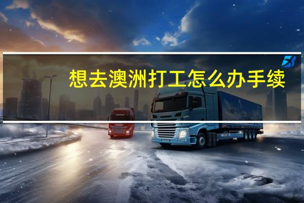 想去澳洲打工怎么办手续