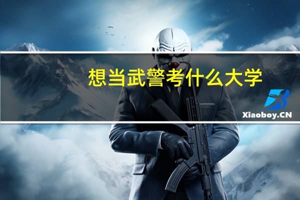 想当武警考什么大学