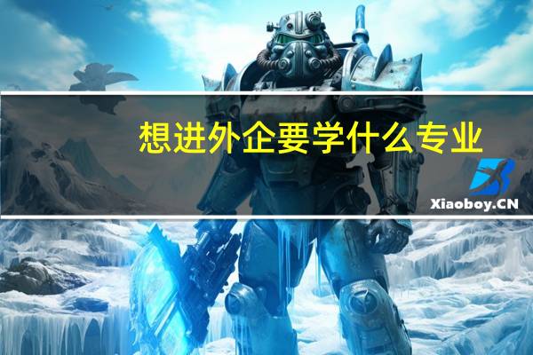想进外企要学什么专业