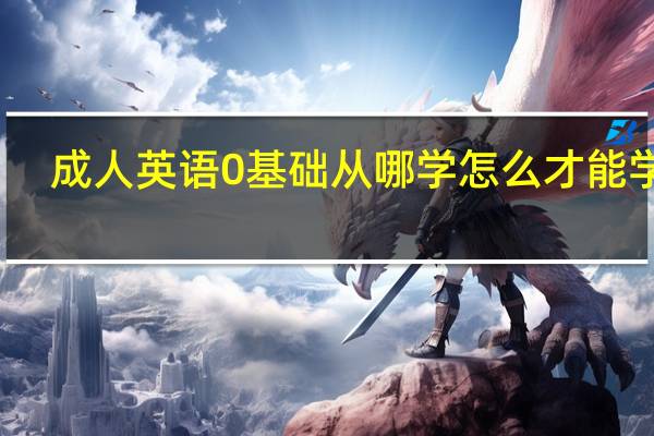成人英语0基础从哪学 怎么才能学好