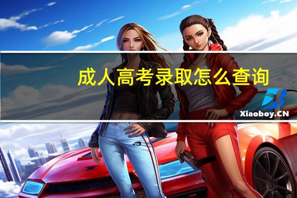 成人高考录取怎么查询