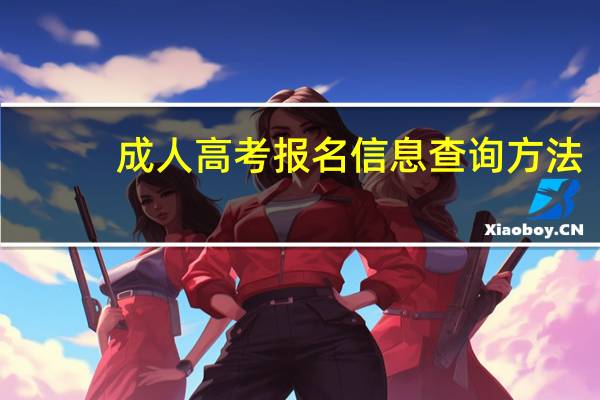 成人高考报名信息查询方法