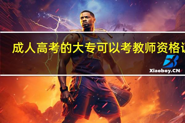 成人高考的大专可以考教师资格证吗