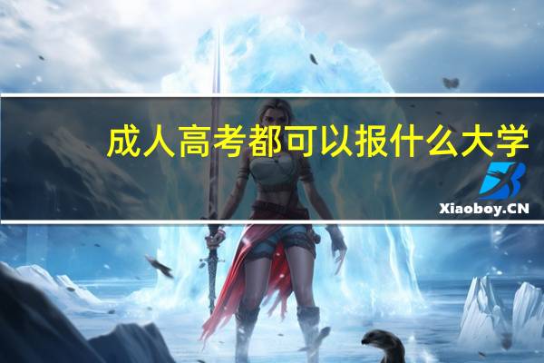 成人高考都可以报什么大学