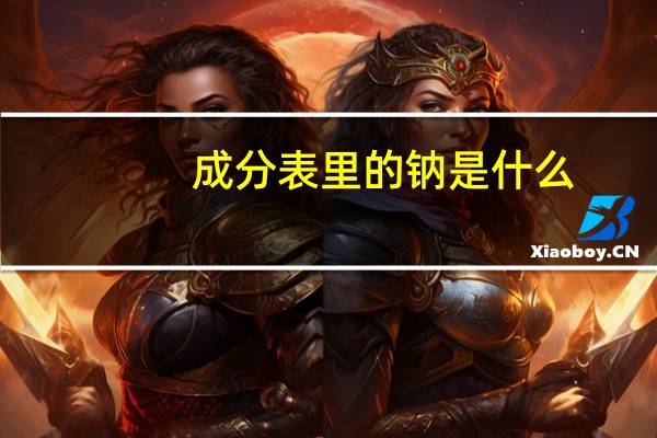 成分表里的钠是什么