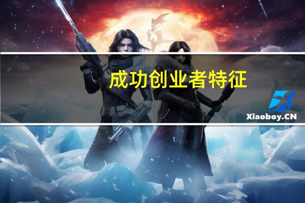 成功创业者特征