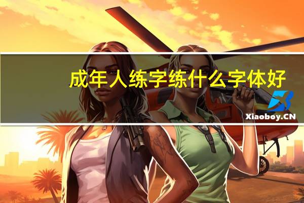 成年人练字练什么字体好