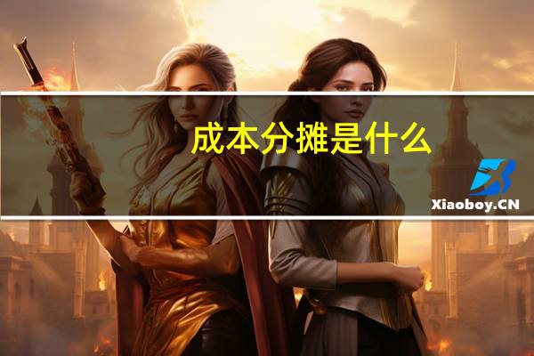 成本分摊是什么