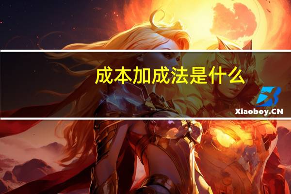成本加成法是什么