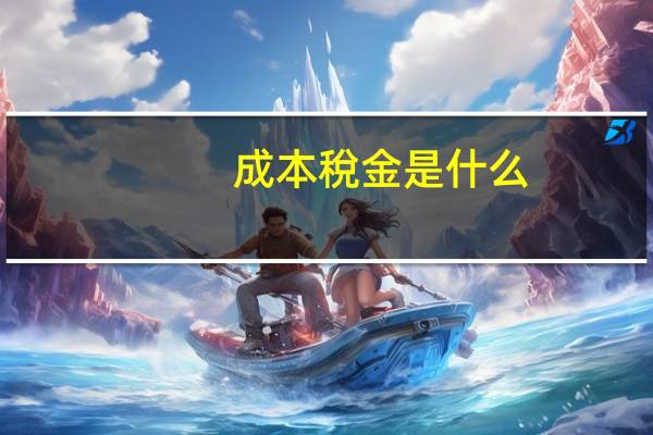 成本稅金是什么