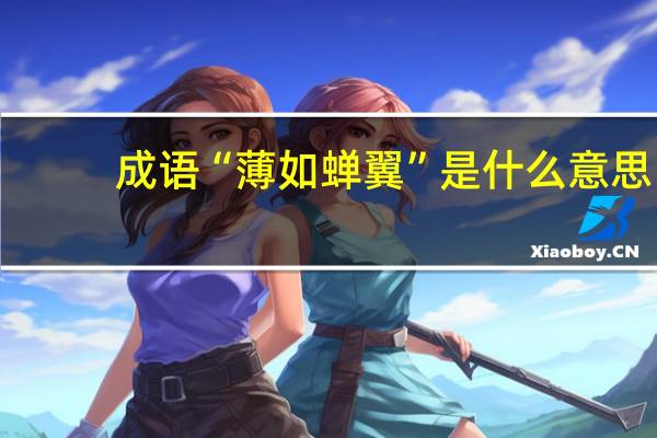 成语“薄如蝉翼”是什么意思