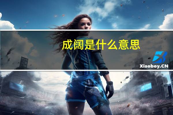 成阔是什么意思