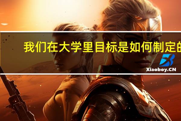 我们在大学里目标是如何制定的