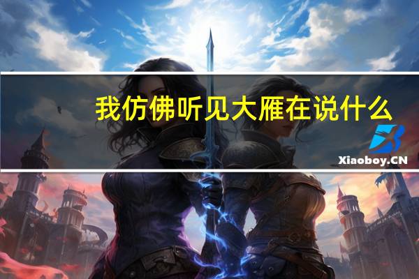 我仿佛听见大雁在说什么