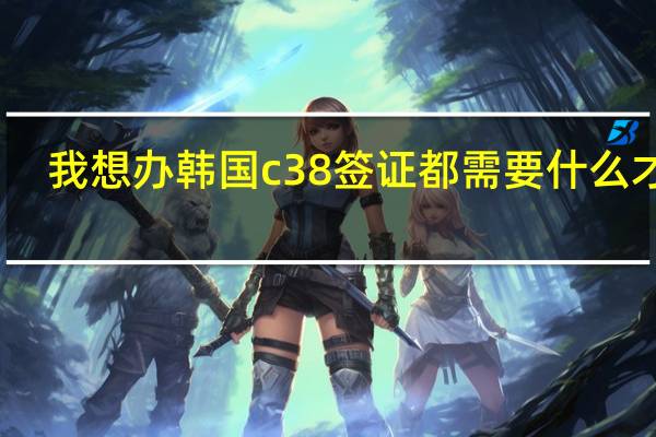 我想办韩国c38签证都需要什么才料