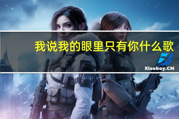 我说我的眼里只有你什么歌