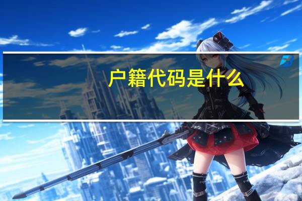 户籍代码是什么
