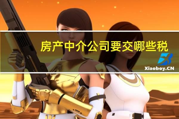 房产中介公司要交哪些税