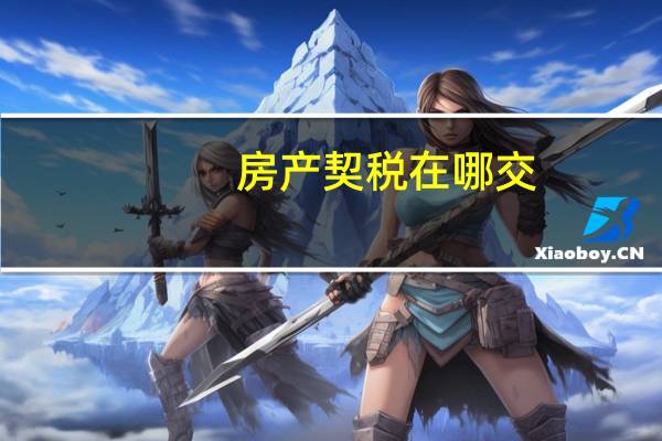 房产契税在哪交