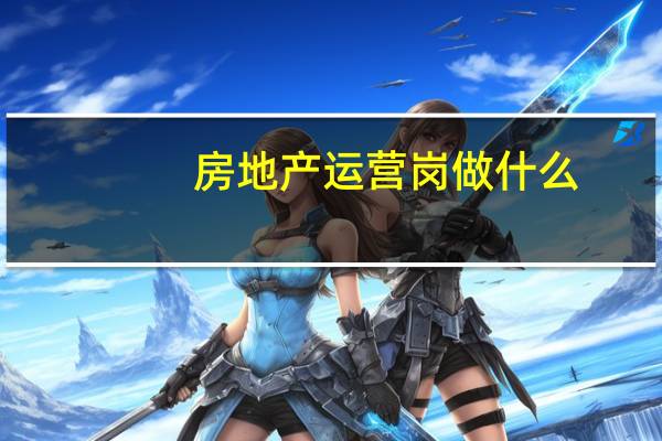 房地产运营岗做什么
