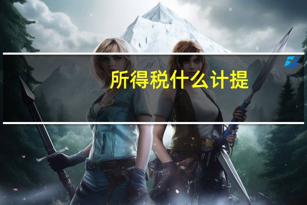 所得税什么计提