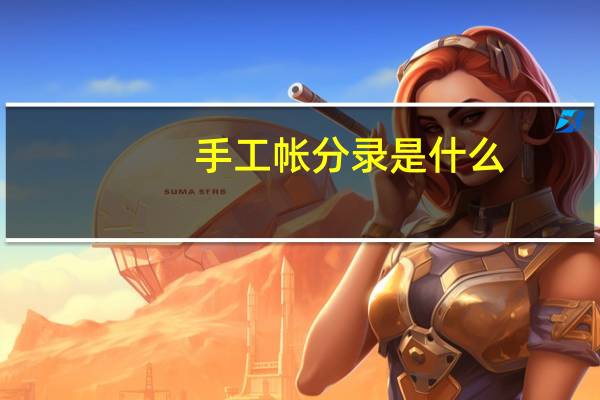 手工帐分录是什么