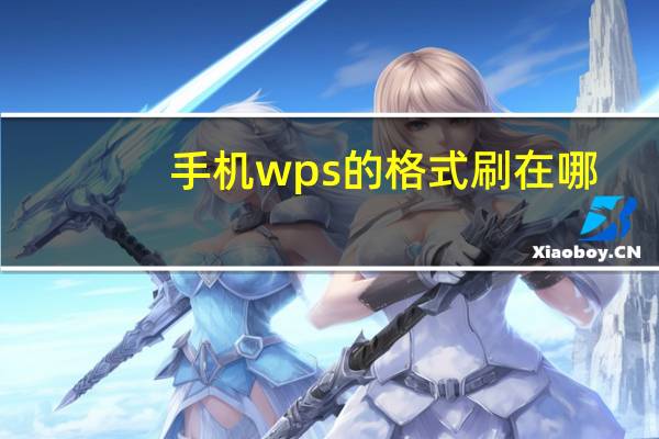 手机wps的格式刷在哪