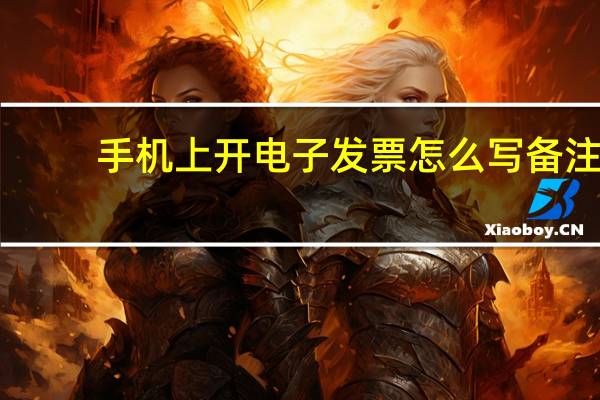 手机上开电子发票怎么写备注