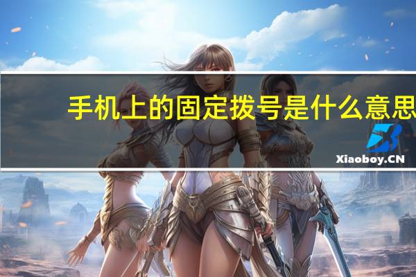手机上的固定拨号是什么意思