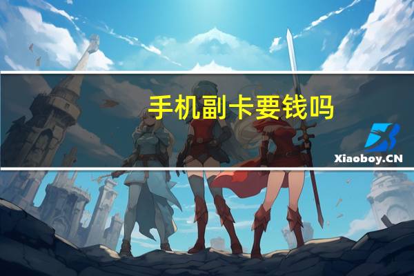 手机副卡要钱吗