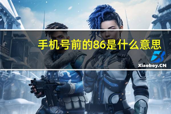 手机号前的86是什么意思