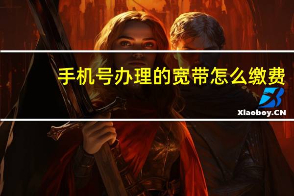 手机号办理的宽带怎么缴费