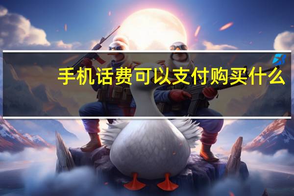 手机话费可以支付购买什么