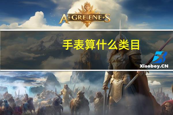 手表算什么类目