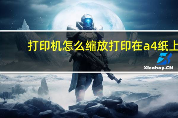 打印机怎么缩放打印在a4纸上