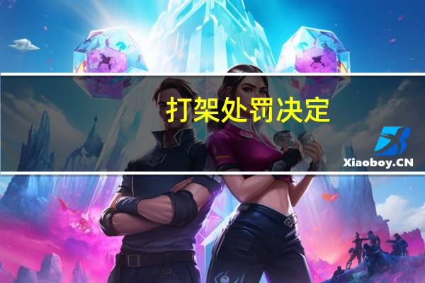 打架处罚决定