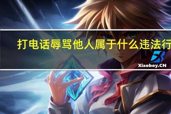 打电话辱骂他人属于什么违法行为