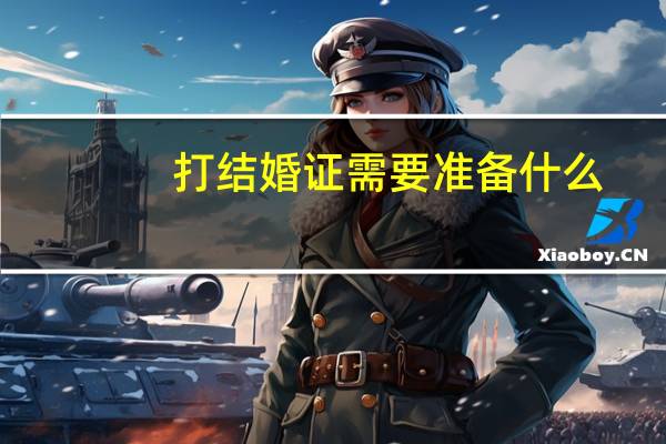 打结婚证需要准备什么