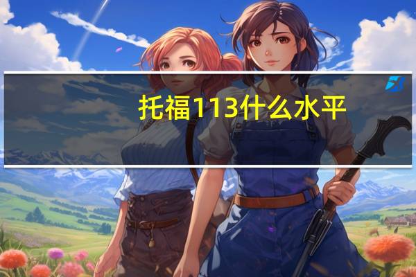 托福113什么水平