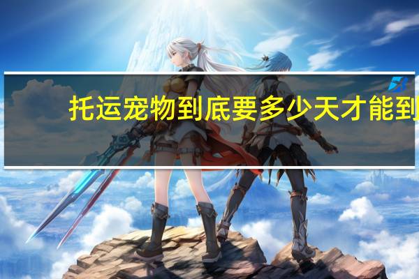 托运宠物到底要多少天才能到