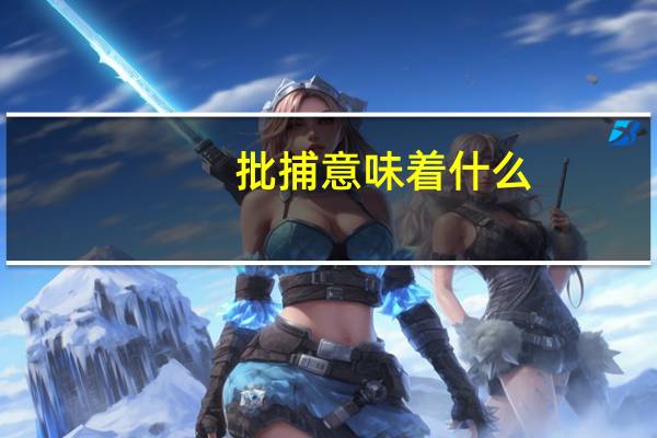 批捕意味着什么
