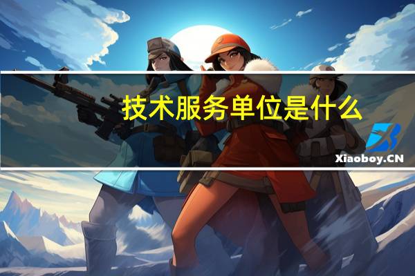 技术服务单位是什么